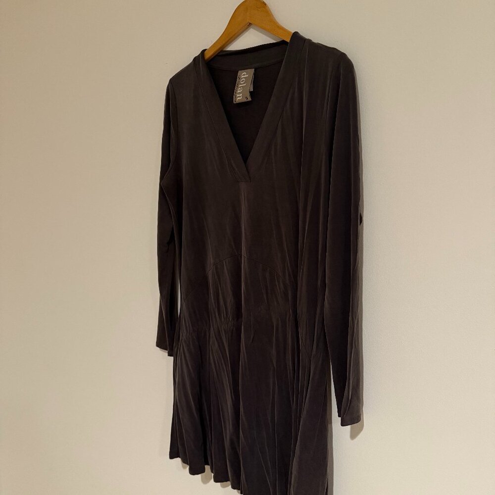 Dolan Medium Dark Grey Long Sleeves Dress